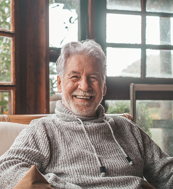 Older man smiling